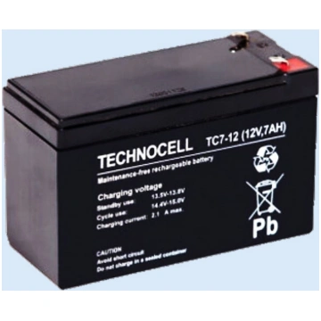 AGM akumulators | 12V 7Ah | TC7-12 || Technocell™ 