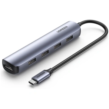 Ugreen adapter USB Type C - HDMI / 4 x USB gray (C