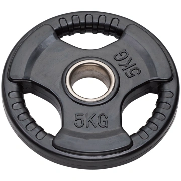 Disco in ghisa olimpionico gommato tri-grip linea 
