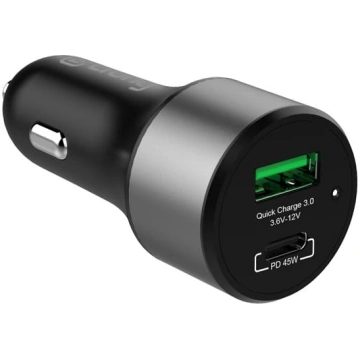 Crong Auto lādētājs 63w usb-c pd 45w + usb qc 3.0 
