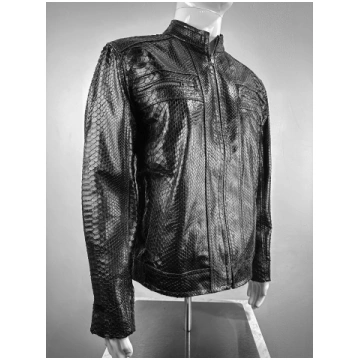 BLACK PYTHON JACKET LuxxeMx