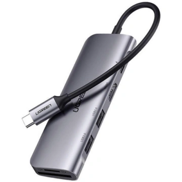 Kabelis Ugreen Ugreen CM195 6in1 adapter USB-C - H