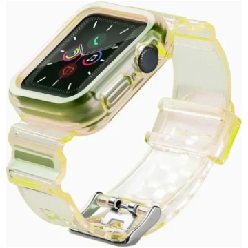 Silikona siksna Apple Watch 38mm - Dzeltens Hurtel