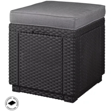 Dārza krēsls/uzglabāšanas kaste Cube ar spilvenu p