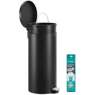 SONGMICS Kitchen Waste Bin, Round, Waste Bin, 15 B