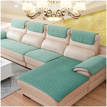 Couch Covers for Leather Sofas, Non-Slip Sectional