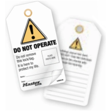 S4800LFR | Self laminating tag customized with a n