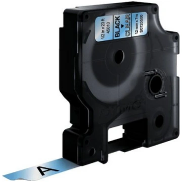 Dymo label printer tape D1 12mmx7m, black/clear S0