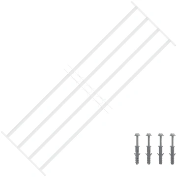 Drošības restes logiem ar 4 šķērsbāriem 93-174 cm