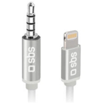 Adapteris SBS 3.5mm jack Male - Lightning Male 1m