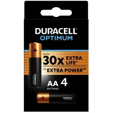 Duracell Optimum AA Alkaline 4pack