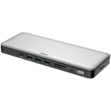 15-in-1 USB-C docking station DELTACO, tripple dis