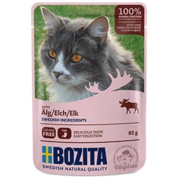 BOZITA Meat chunks in jelly with moose – wet cat f