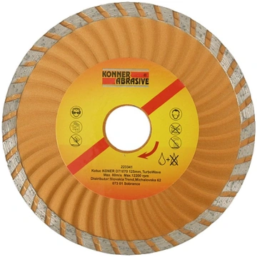 Dimanta griešanas disks KONNER 180mm, TURBOWAVE