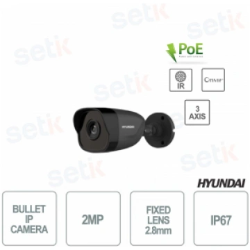 ip bullet camera ip onvif poe hyundai 2mp ir 30m o