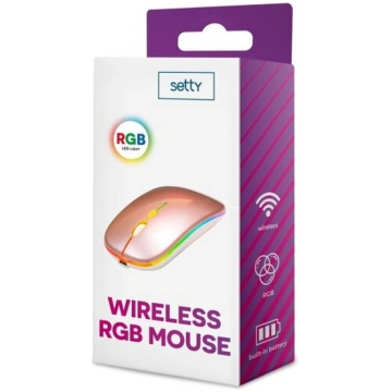 Setty wireless RGB mouse rose gold