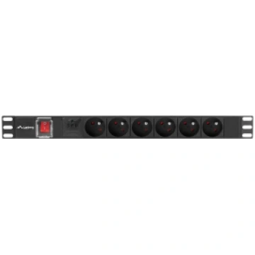 LANBERG POWER STRIP PDU RACK 19" (1U, 16A, 6X 230V