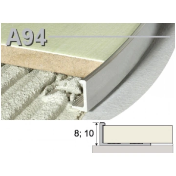 Grīdas profils 3,0m/10*10/sudrabs Effector