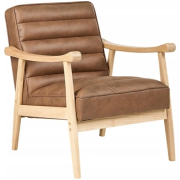 Beliani Fotel LEKNES Brzowy 516259 Bel