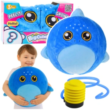Growing Plush Blue Shark Jumping Ball Pump 50 cm 2