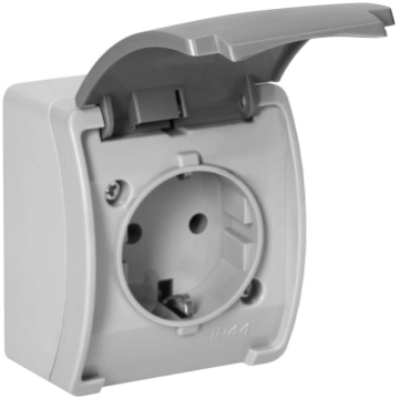 Single socket 2P+E Schuko AQUATIC Ornobaltic