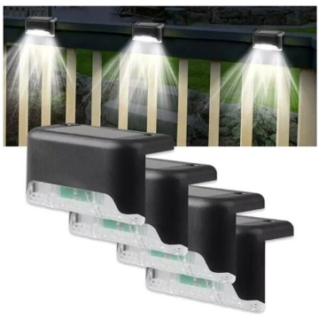 LED Solar uzlādējamās lampas 4 gab. Gaismas diodes