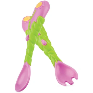 Galda piederumi Nuby Cutlery Flower, 18 mēn., plas