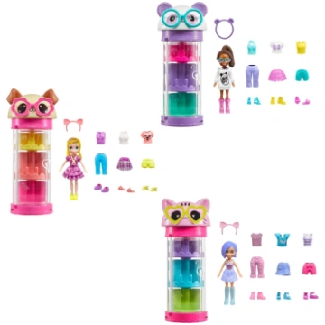 POLLY POCKET komplets - Style spinner drēbju skapi