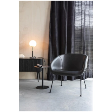 Lounge Chair Feston Black Zuiver, DUTCH BONE, Whit