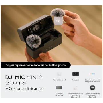 DJI Mic Mini 2 (2 TX + 1 RX + Charging Case)