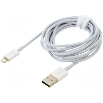 Cable | Apple Lightning plug,USB A plug | 2m | whi