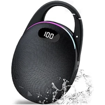 Portable Bluetooth Speaker with Light, LED Display