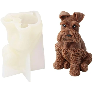 3D suņu silikona sveces forma Dzīvnieku ziepju for