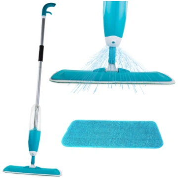 Plakanais mops ar smidzinātāju, zils - spray mop, 
