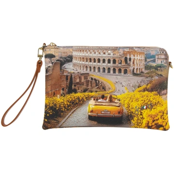Ynot - Clutch Piccola in Ecopelle Stampa Città Yes