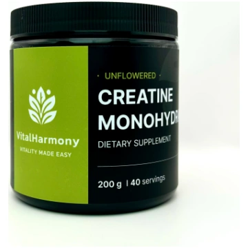 VitalHarmony Creatine Monohydrate 200g - UNFLAVORE