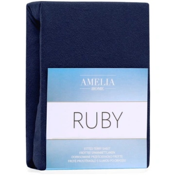 Amelia frotē palags ar gumiju matracim Ruby, 200x2