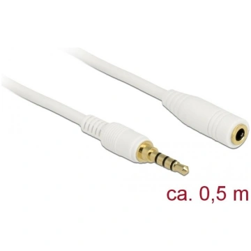 DELOCK Verlangerung Klinke 3.5mm 4Pin St Bu 0.5m w